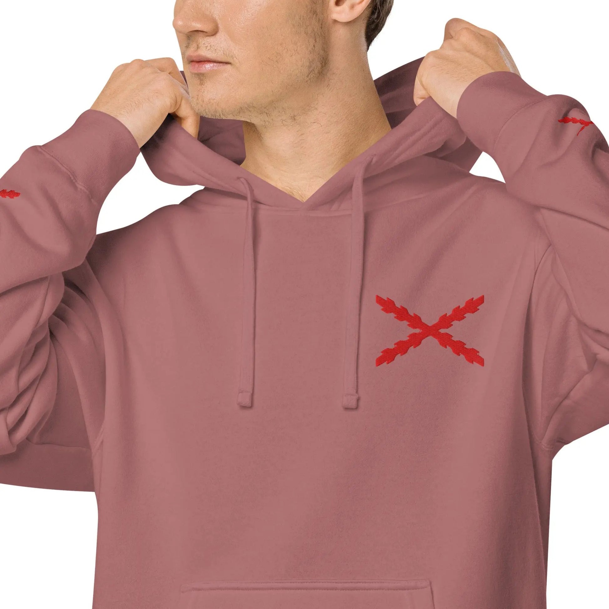 Comprar Sudadera con capucha teñida unisex Cruz de Borgoña La Flamenca de Borgoña Bandera España
