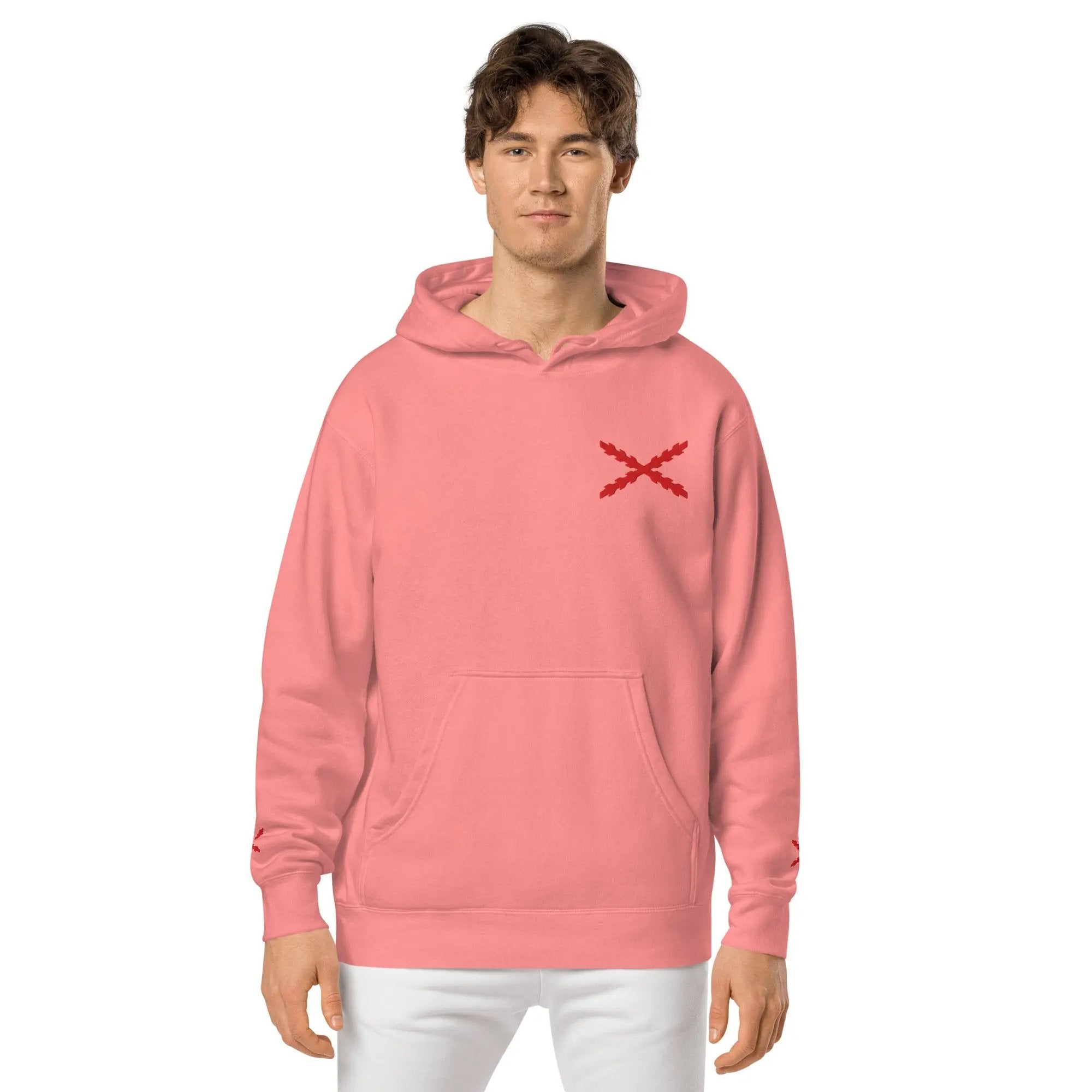 Comprar Sudadera con capucha teñida unisex Cruz de Borgoña La Flamenca de Borgoña Bandera España