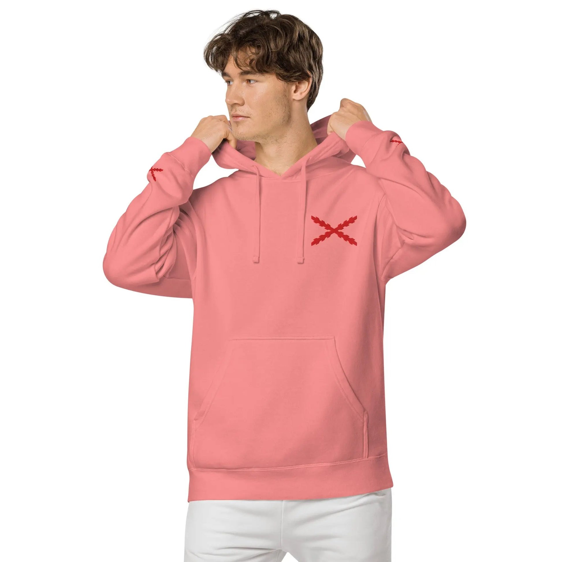 Comprar Sudadera con capucha teñida unisex Cruz de Borgoña La Flamenca de Borgoña Bandera España