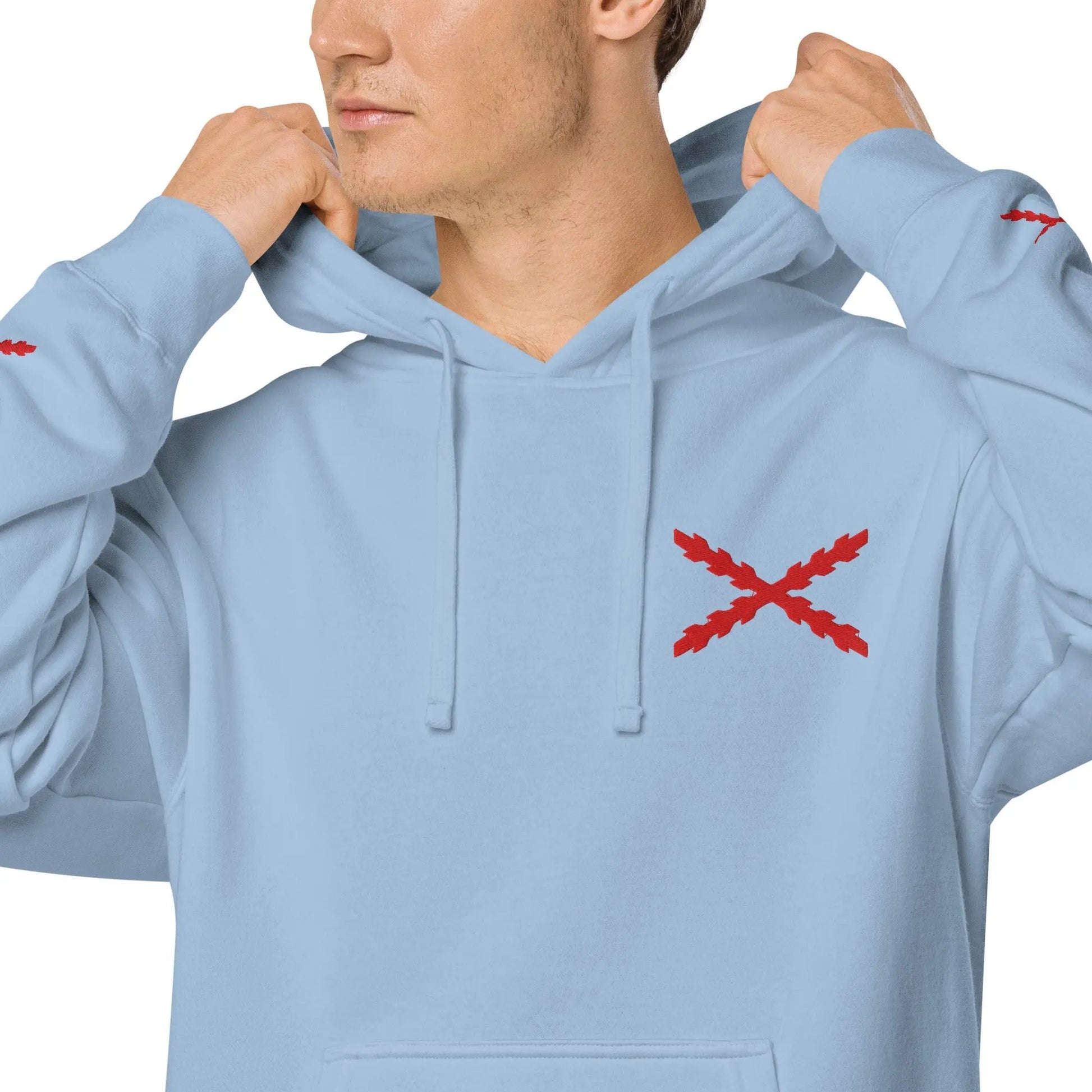 Comprar Sudadera con capucha teñida unisex Cruz de Borgoña La Flamenca de Borgoña Bandera España