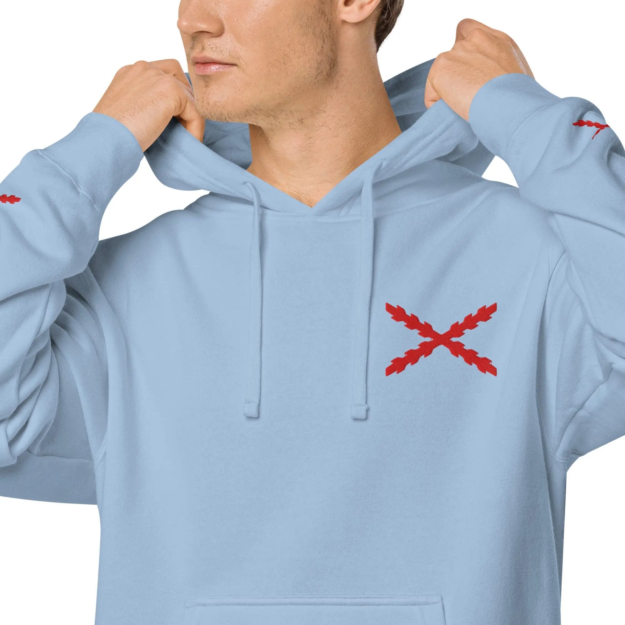 Comprar Sudadera con capucha teñida unisex Cruz de Borgoña La Flamenca de Borgoña Bandera España