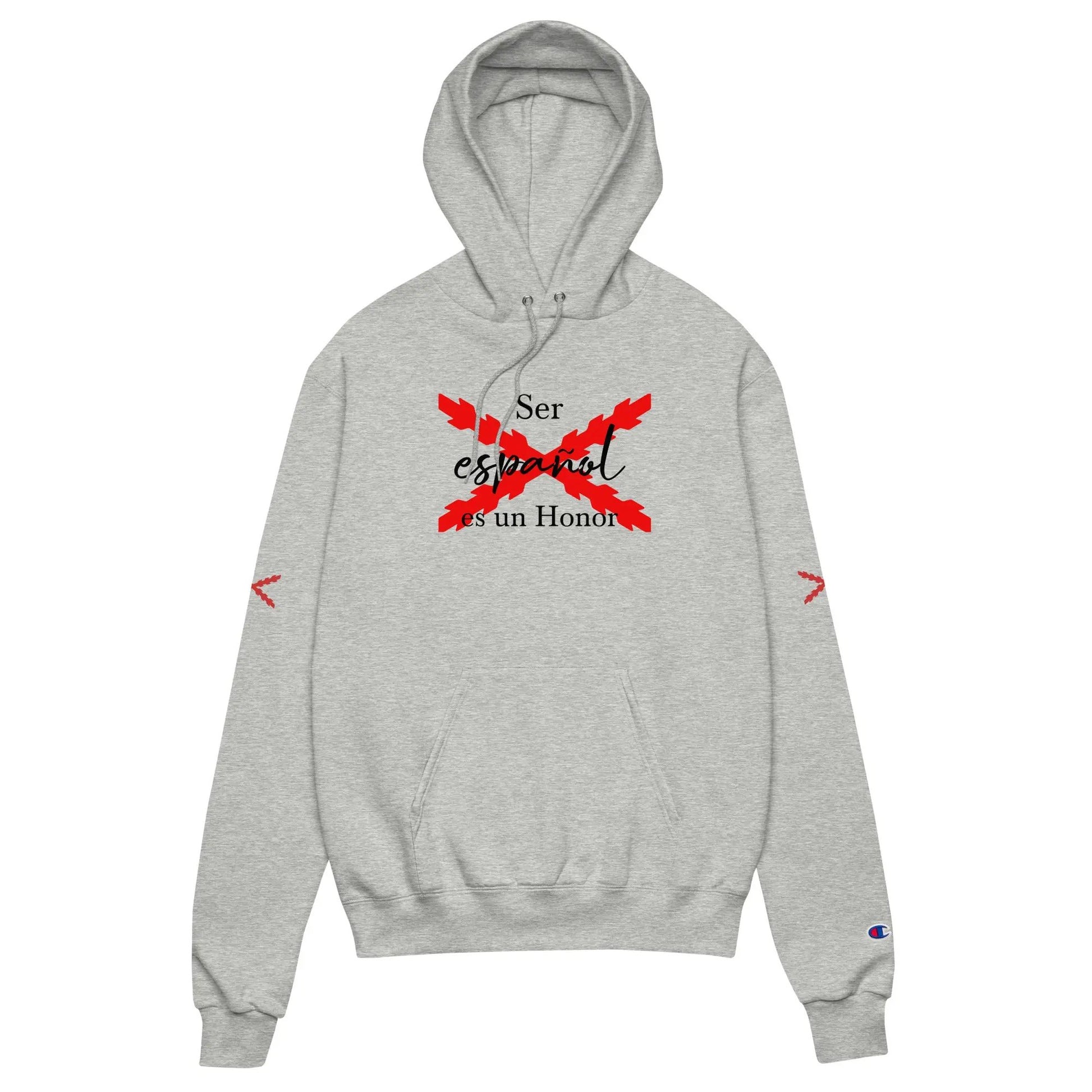 Comprar Sudadera con capucha unisex Champion "Ser español es un Honor" La Flamenca de Borgoña Bandera España