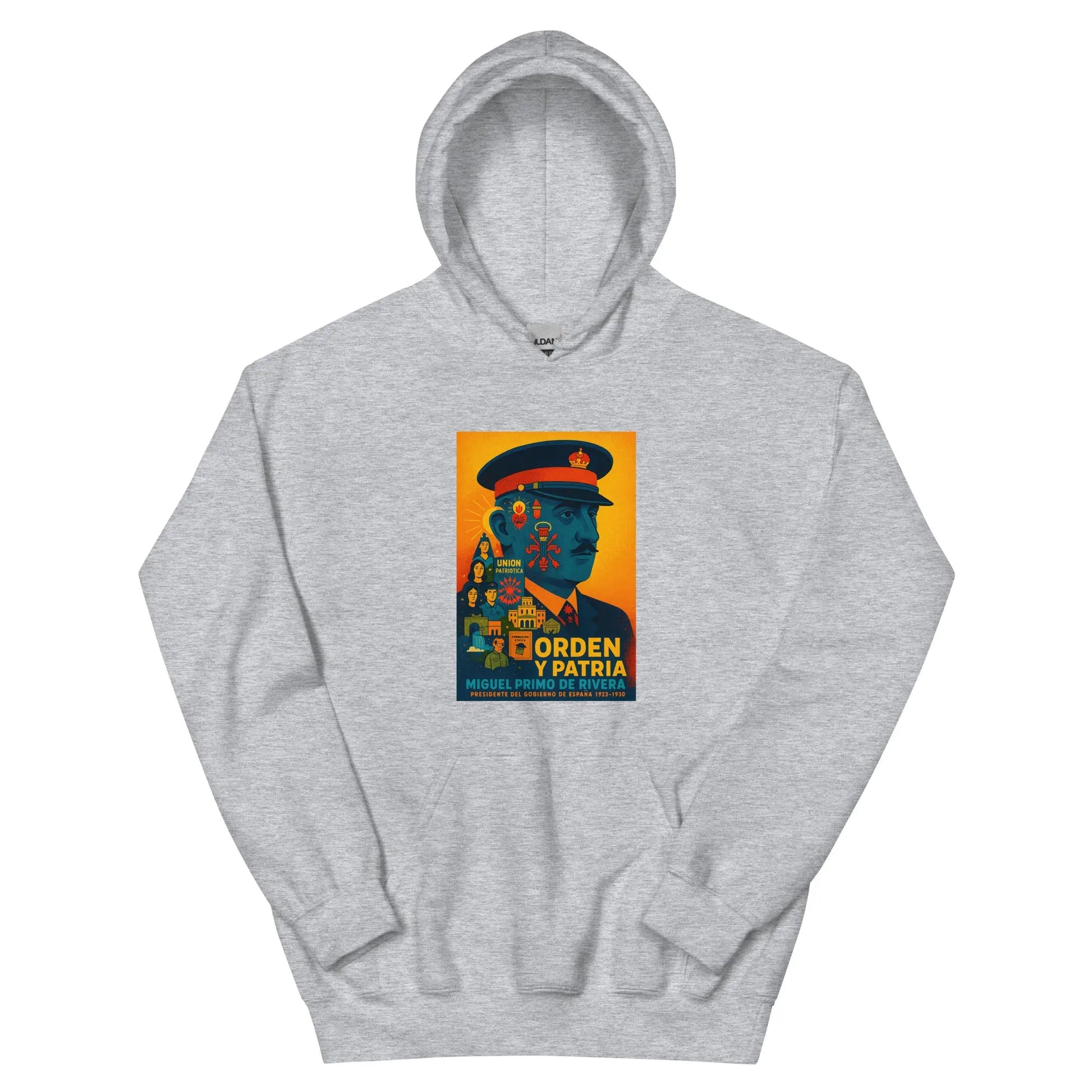 Comprar Sudadera con capucha unisex La Flamenca de Borgoña, Bandera de España, Cruz de Borgoña, Patricia Muñoz, VOX