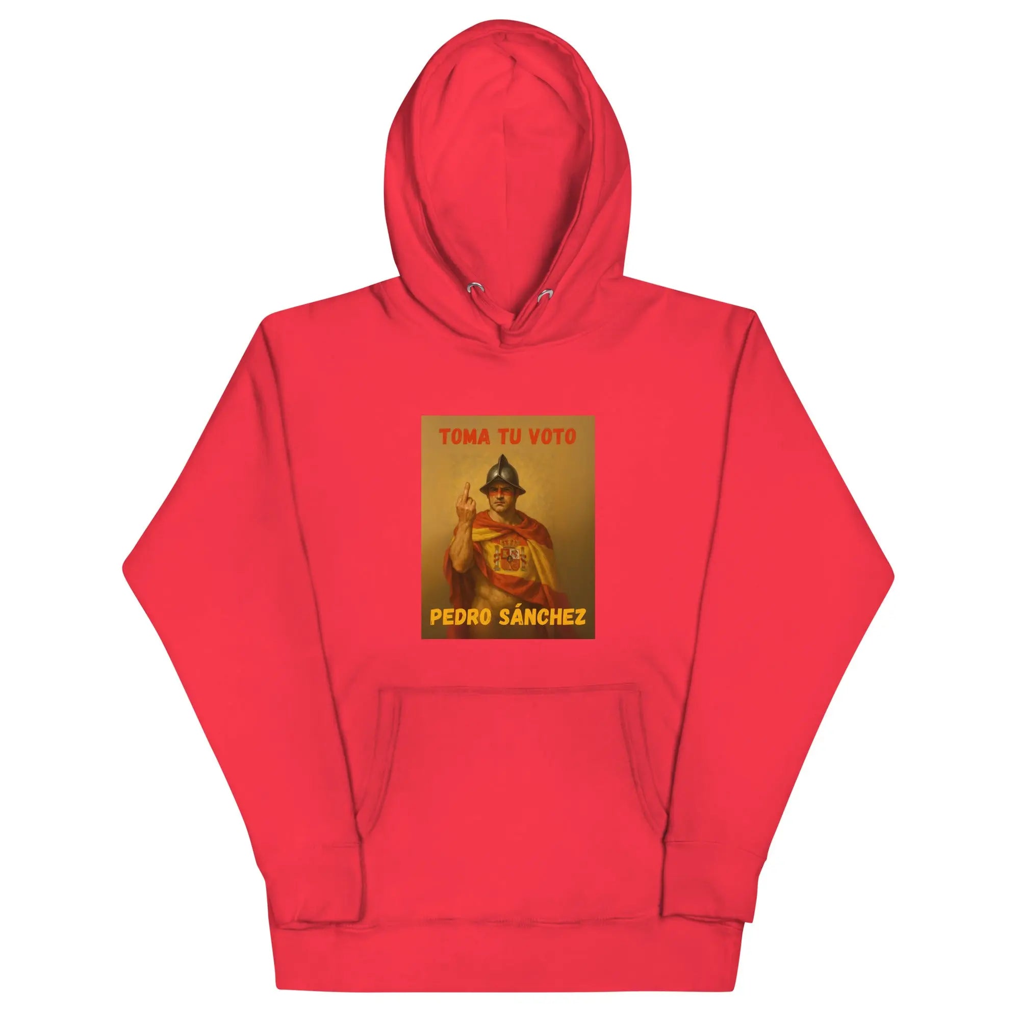 Comprar Sudadera "Toma tu voto, Pedro Sánchez" Bandera España La Flamenca de Borgoña Patricia Muñoz VOX