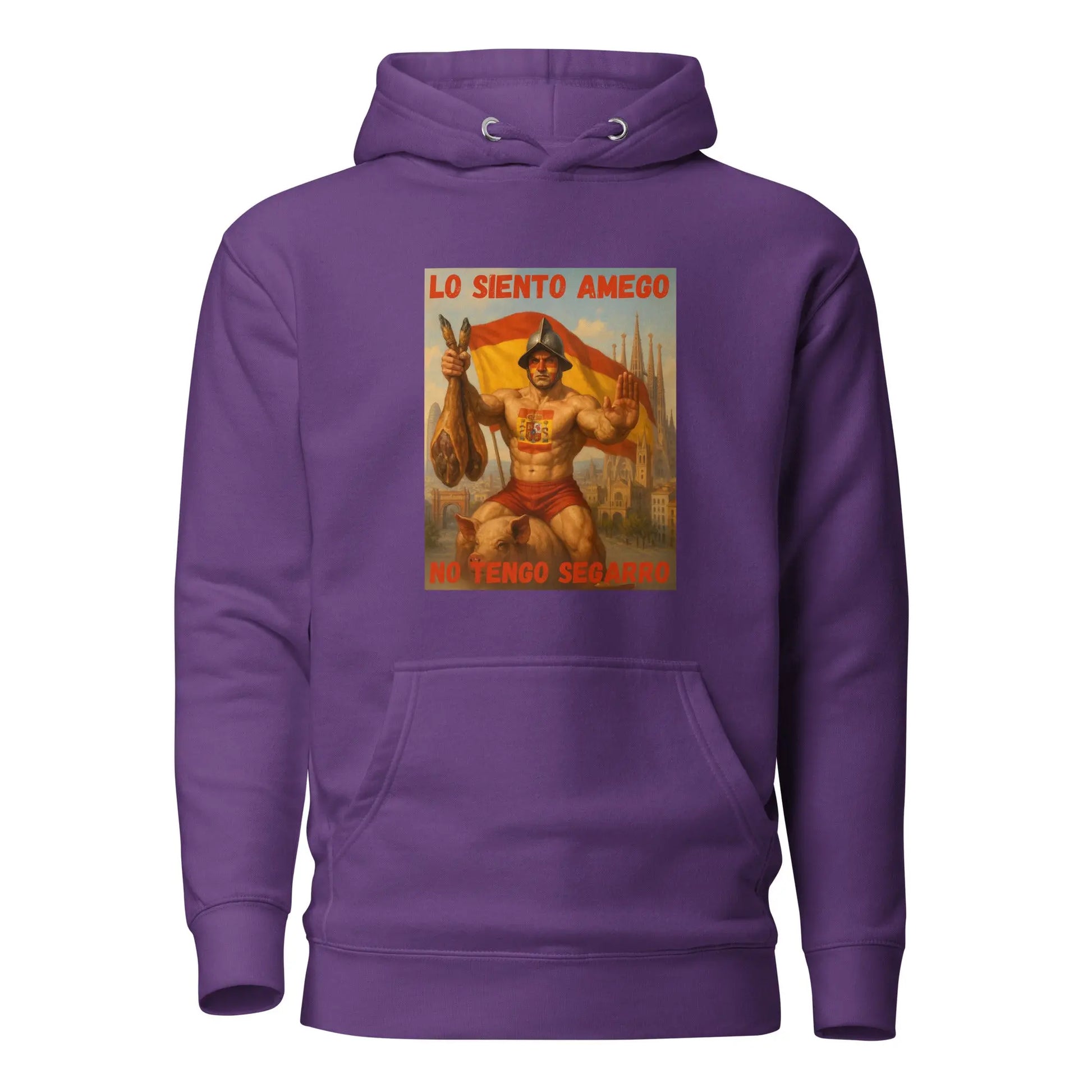 Comprar Sudadera con capucha unisex La Flamenca de Borgoña, Bandera de España, Cruz de Borgoña, Patricia Muñoz, VOX