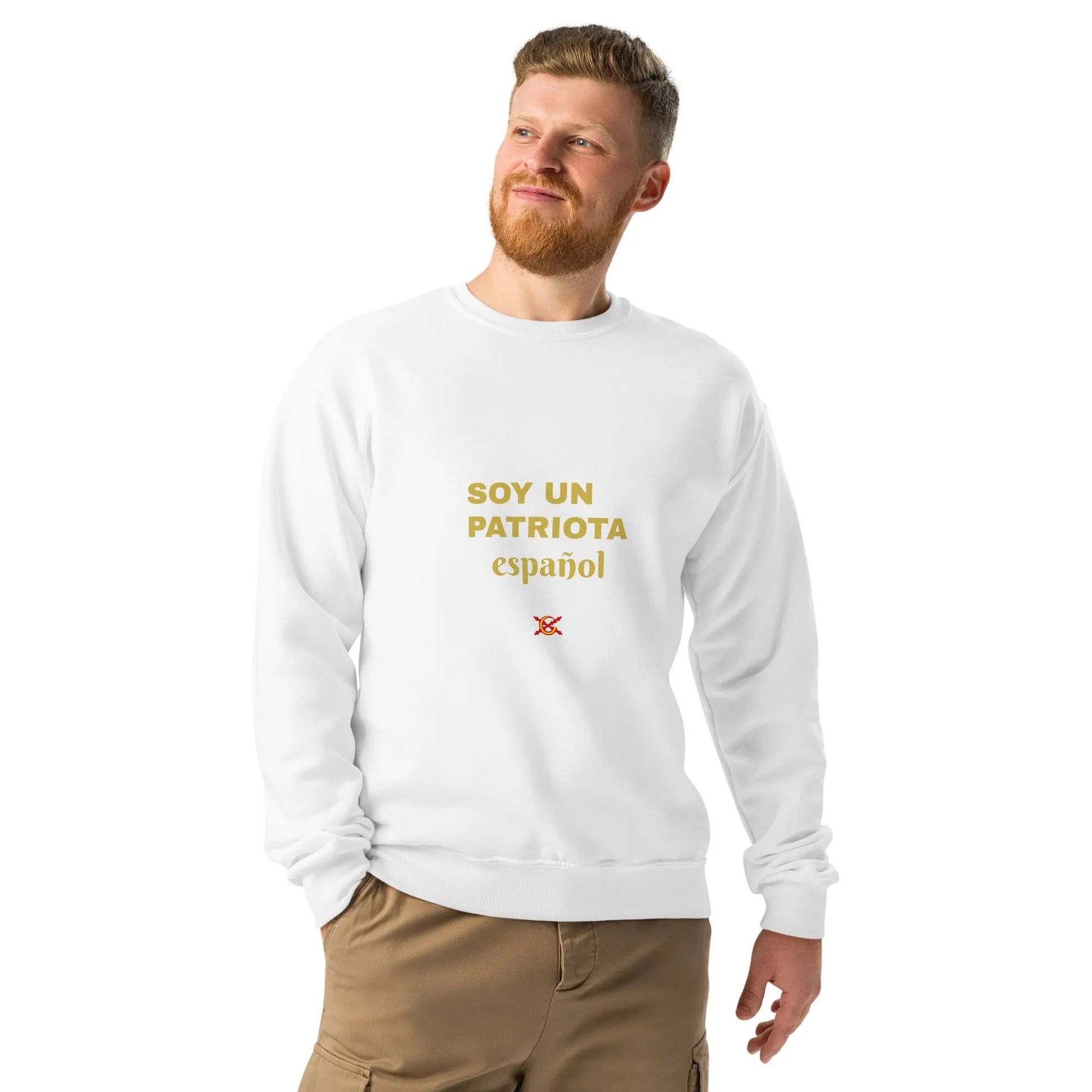 Comprar Sudadera cuello redondo "Soy un patriota español" La Flamenca de Borgoña Bandera España