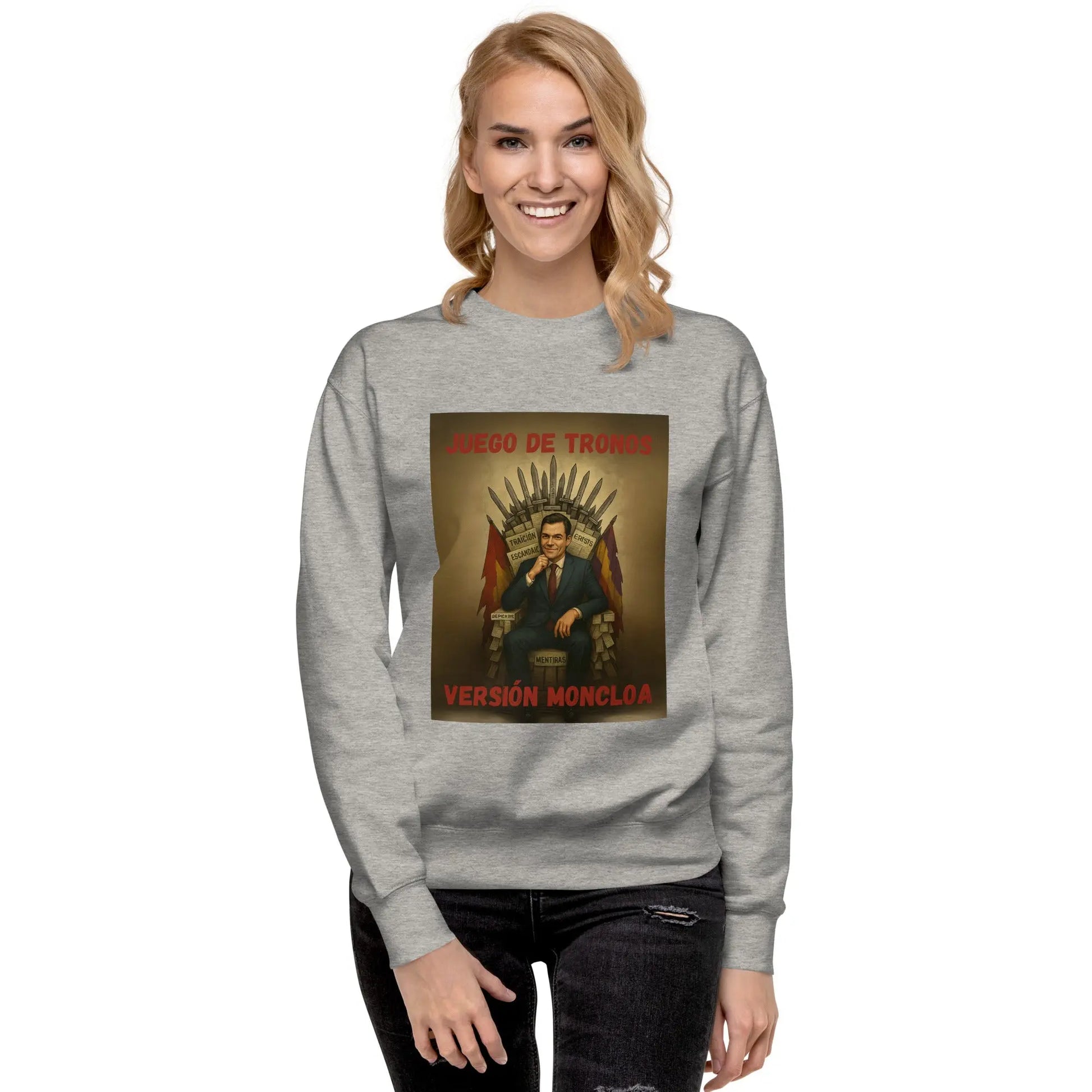 Comprar Sudadera "Juego de Tronos: Versión Moncloa" Bandera España La Flamenca de Borgoña Patricia Muñoz VOX