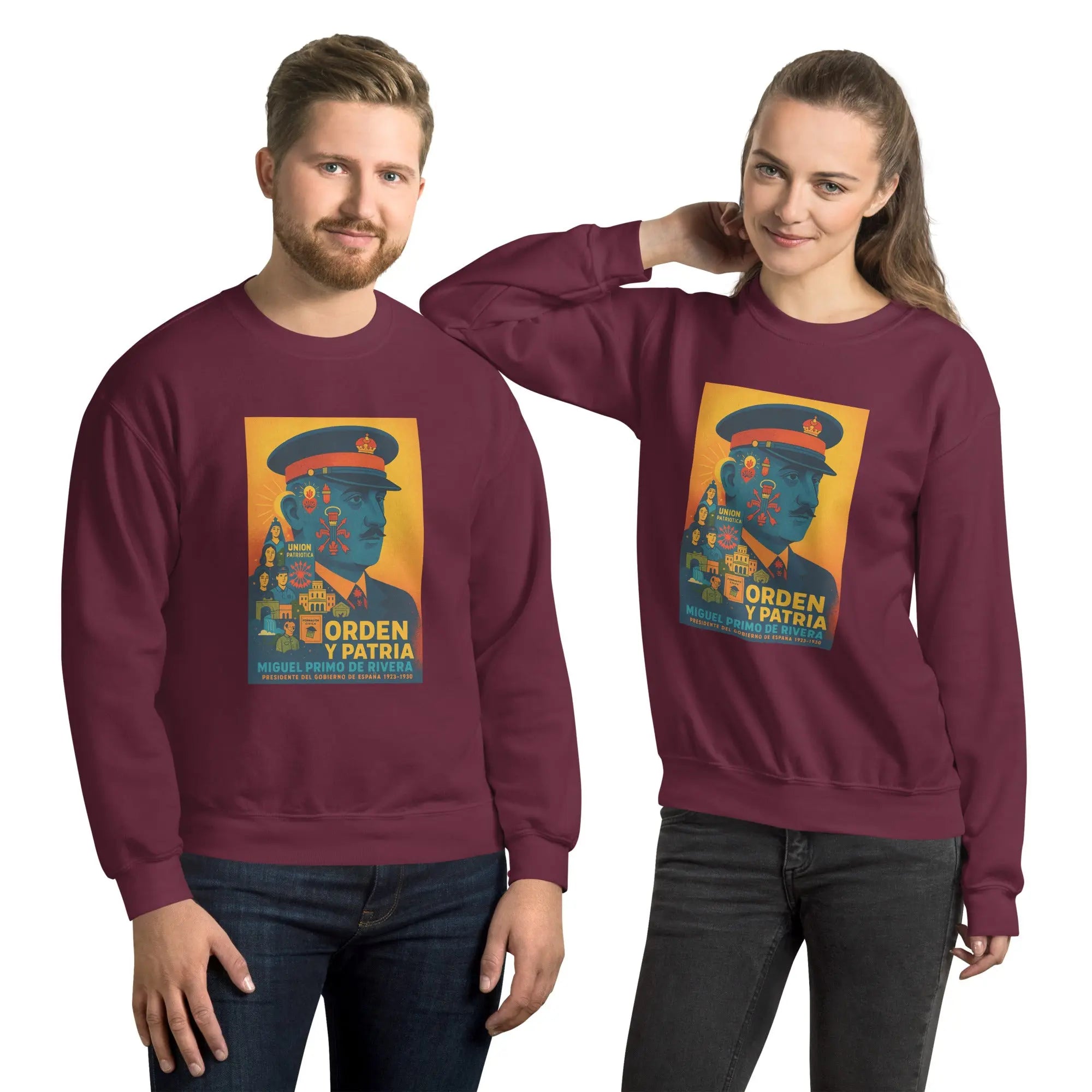 Comprar Sudadera unisex La Flamenca de Borgoña, Bandera de España, Cruz de Borgoña, Patricia Muñoz, VOX