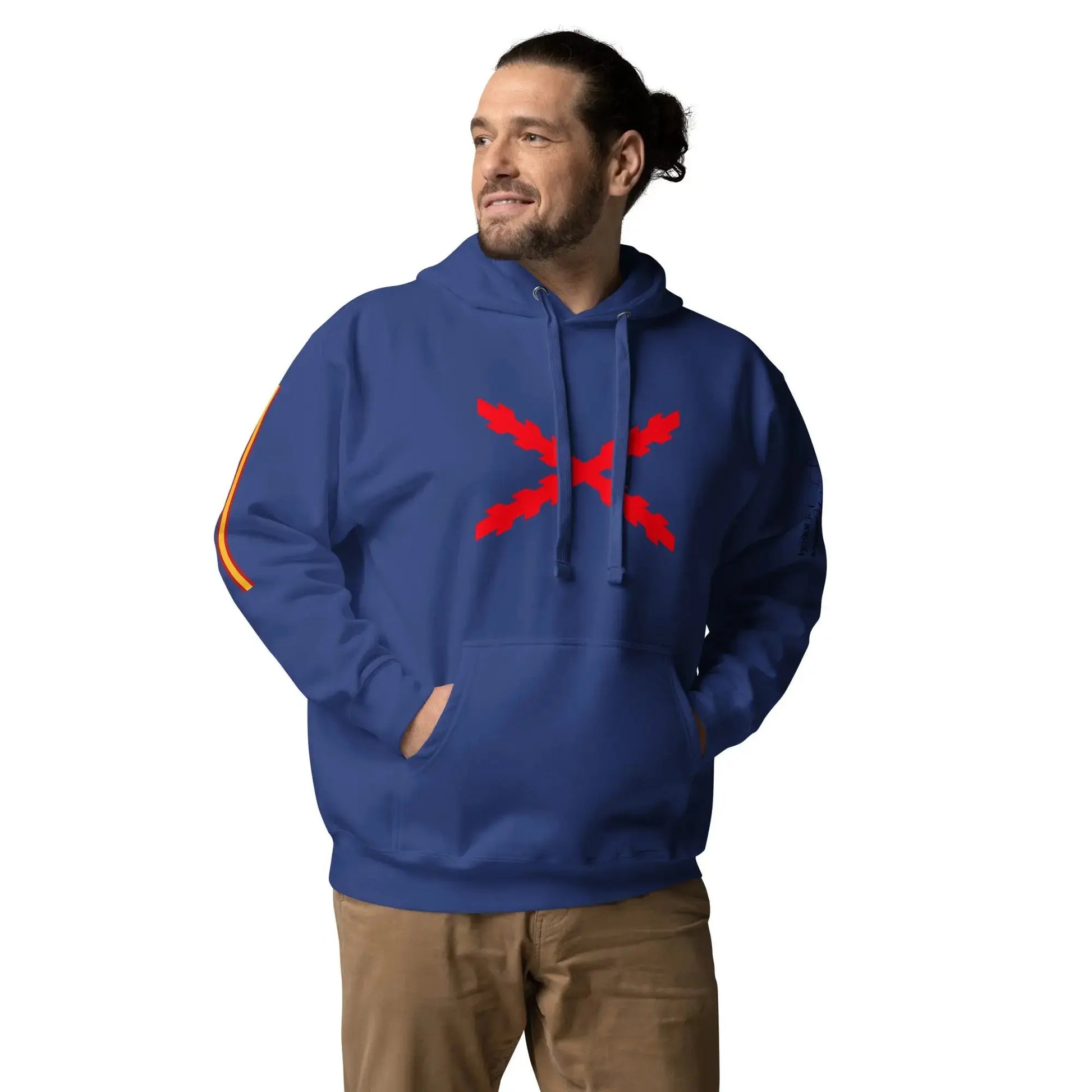 Comprar Sudadera unisex Tu Regere Imperio Fluctus Hispane Memento con capucha Bandera España La Flamenca de Borgoña Patricia Muñoz VOX