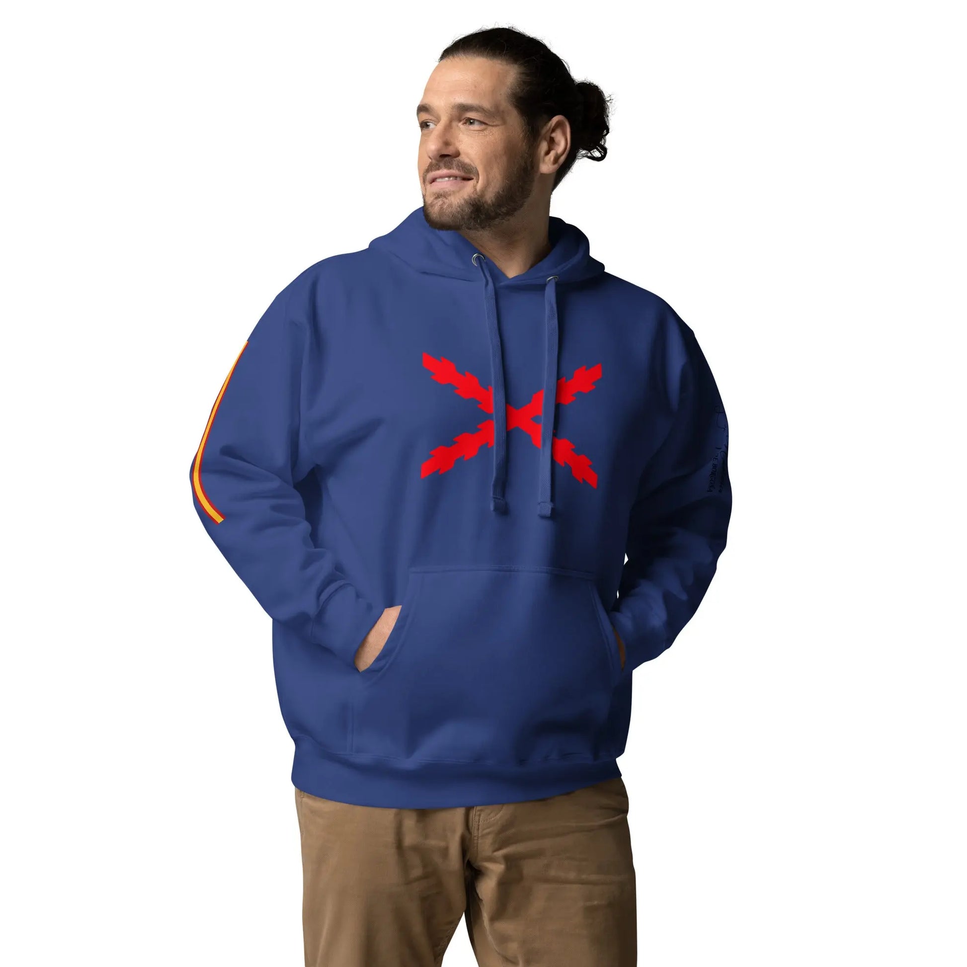 Comprar Sudadera unisex Tu Regere Imperio Fluctus Hispane Memento con capucha Bandera España La Flamenca de Borgoña Patricia Muñoz VOX