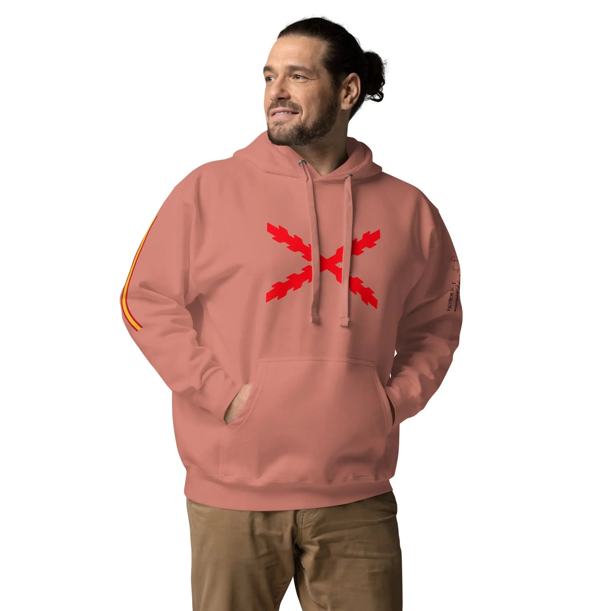 Comprar Sudadera unisex Tu Regere Imperio Fluctus Hispane Memento con capucha Bandera España La Flamenca de Borgoña Patricia Muñoz VOX