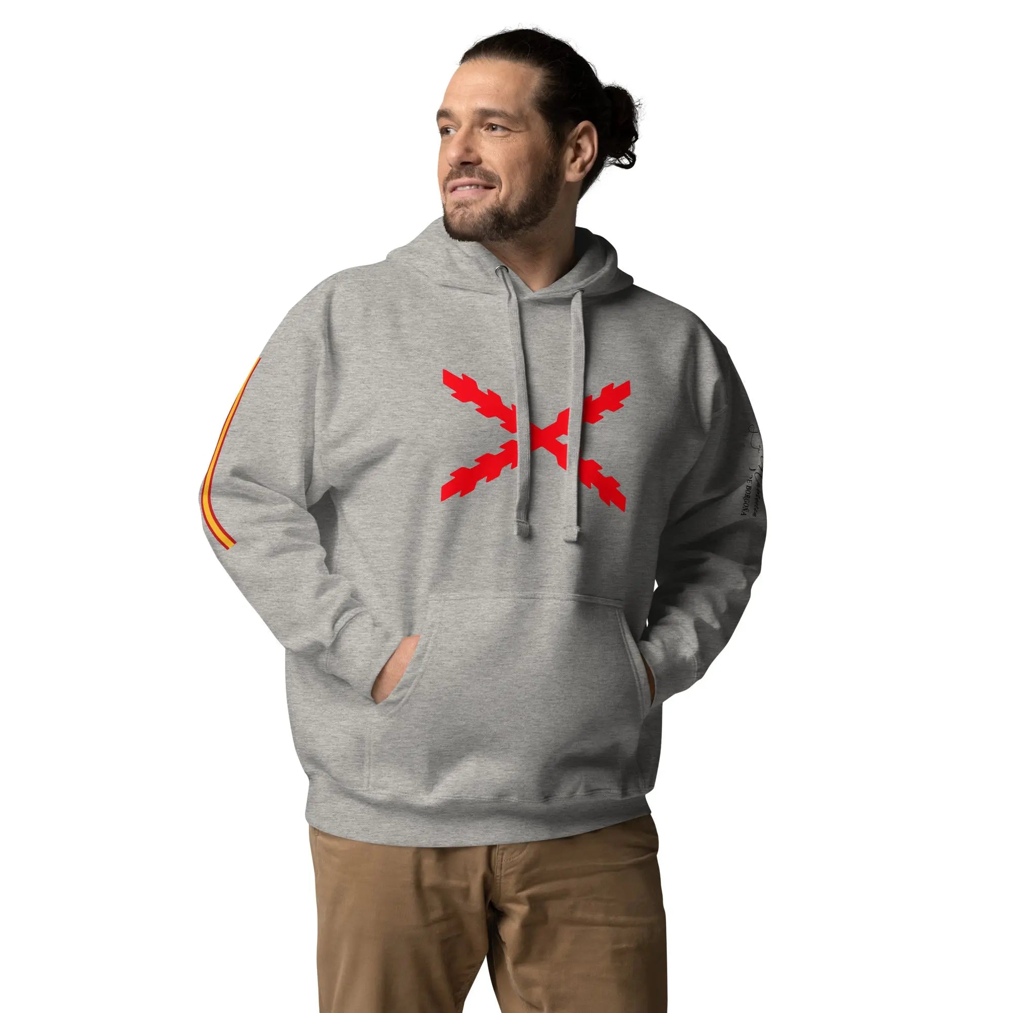 Comprar Sudadera unisex Tu Regere Imperio Fluctus Hispane Memento con capucha Bandera España La Flamenca de Borgoña Patricia Muñoz VOX