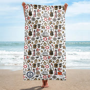 Comprar Toalla iconos del mar - Colección Alta Mar IV Bandera España La Flamenca de Borgoña Patricia Muñoz VOX