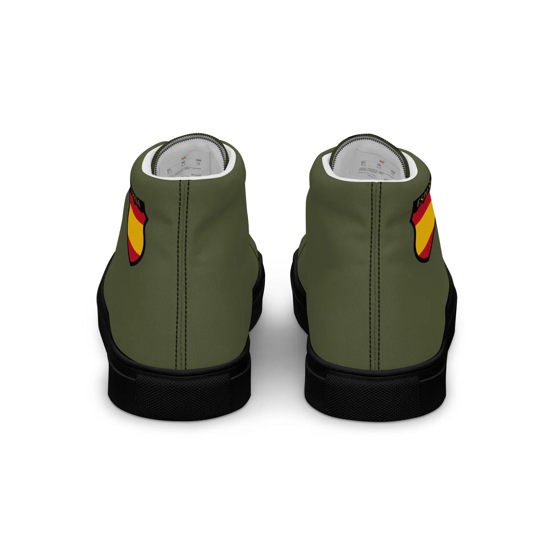 Comprar Zapatillas División Azul de lona de caña alta para hombre Bandera España La Flamenca de Borgoña Patricia Muñoz VOX