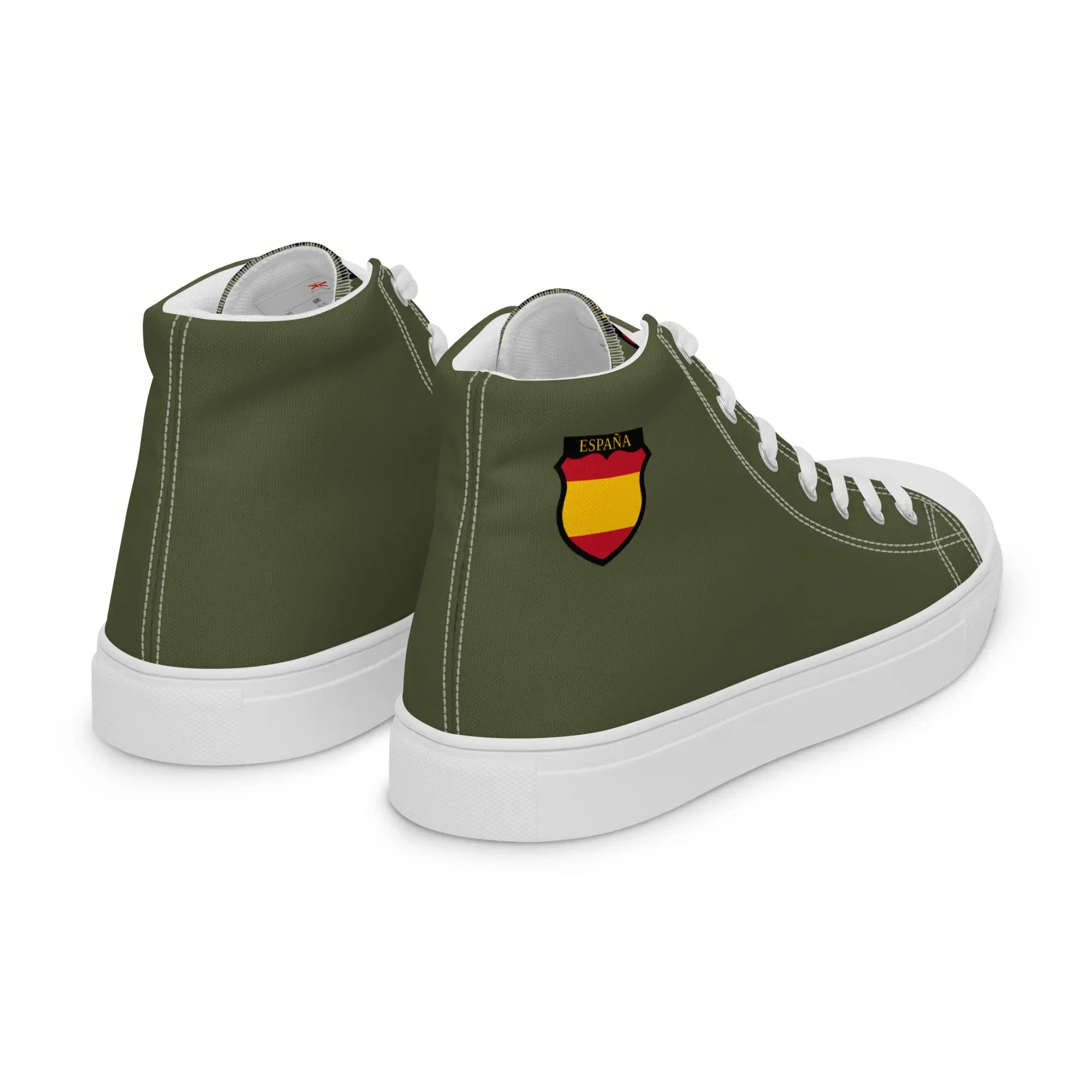 Comprar Zapatillas División Azul de lona de caña alta para hombre Bandera España La Flamenca de Borgoña Patricia Muñoz VOX