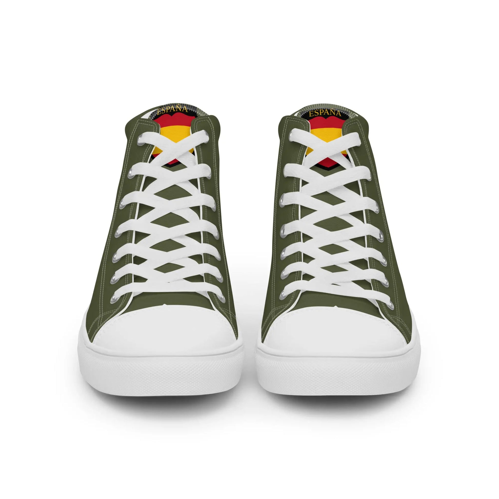 Comprar Zapatillas División Azul de lona de caña alta para hombre Bandera España La Flamenca de Borgoña Patricia Muñoz VOX