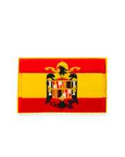 Parche Bordado termoadhesivo Águila de San Juan sobre Bandera España  7.8cm