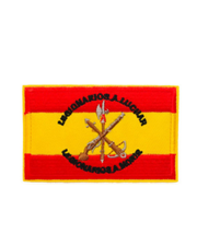 Parche Bordado termoadhesivo Legión Española sobre Bandera España  7.8cm