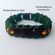 Spanish flag camouflage paracord bracelet
