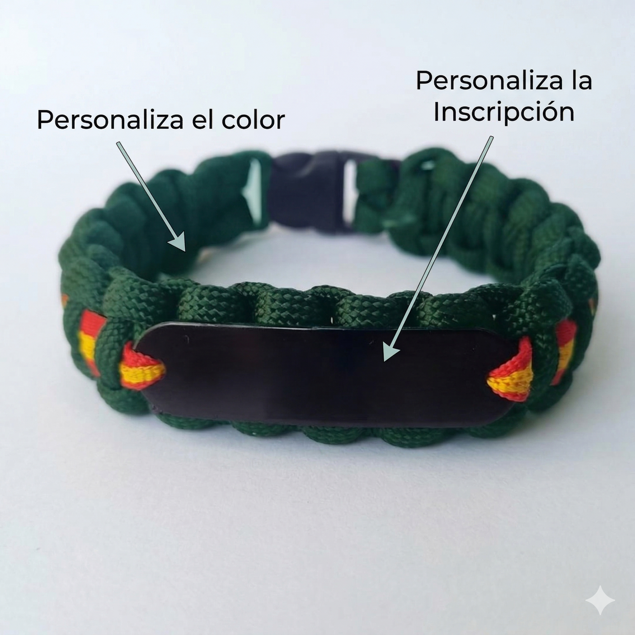 Spanish flag camouflage paracord bracelet