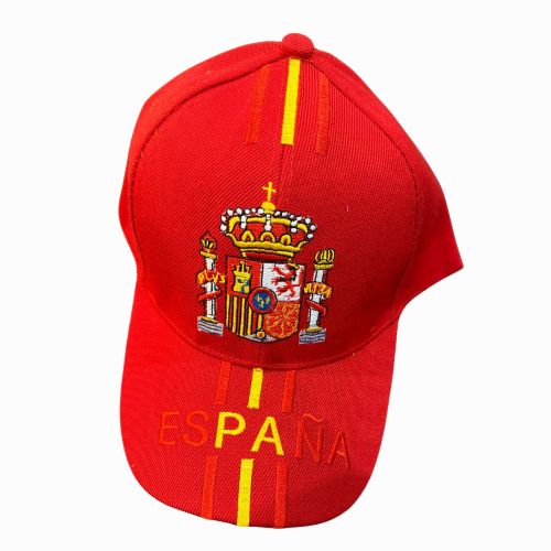 Gorra España con Escudo Bordado y Franjas