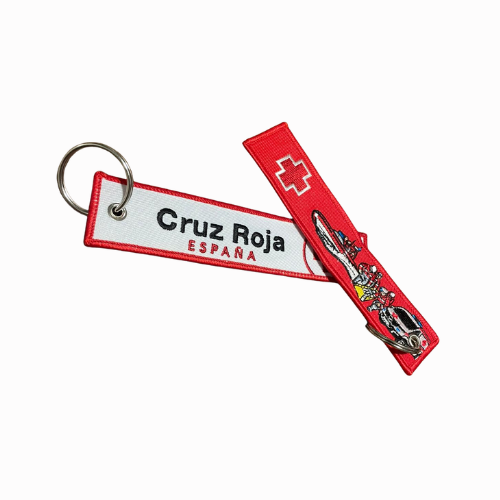 Llavero de Lona Bordada Cruz Roja España
