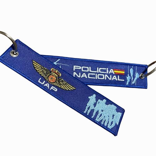 Llavero de Lona Bordada Policía Nacional UAP