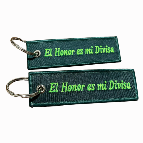 Llavero de Lona Bordada Guardia Civil “El Honor es Mi Divisa”
