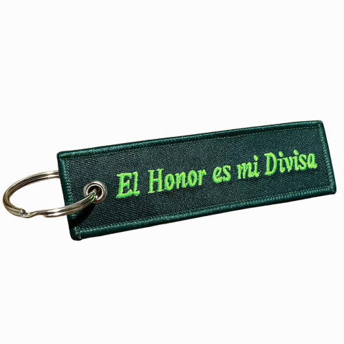 Llavero de Lona Bordada Guardia Civil “El Honor es Mi Divisa”