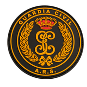 Parche Guardia Civil A.R.S. Circular PVC con Velcro — 9 cm