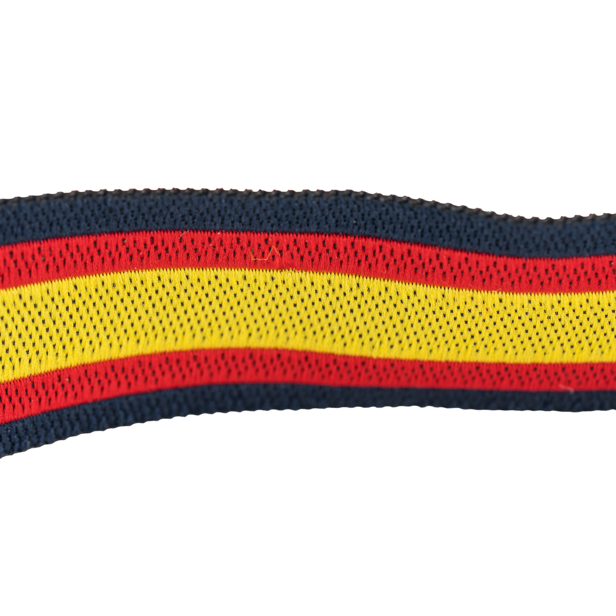 Pulsera de tela España con escudo y perfiles azules