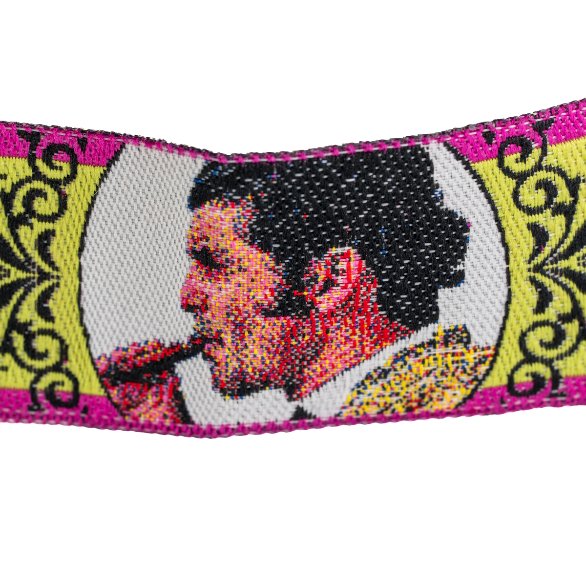 Pulsera de tela Morante de la Puebla · Rosa y verde