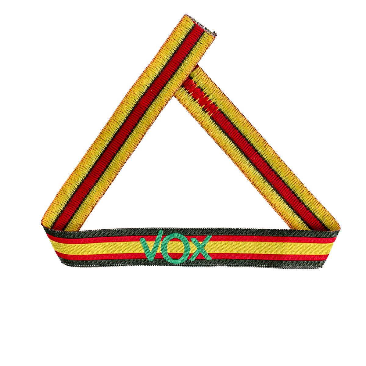 Pulsera de tela VOX con bandera España con perfil verde