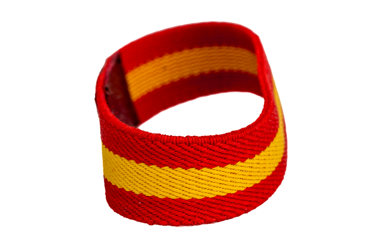 Pulsera elástica Cruz de Borgoña y Bandera España