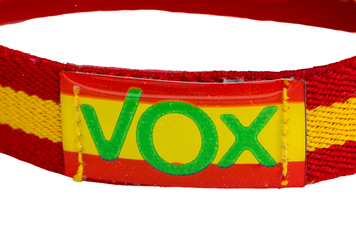 Blue elastic bull and Spanish flag bracelet