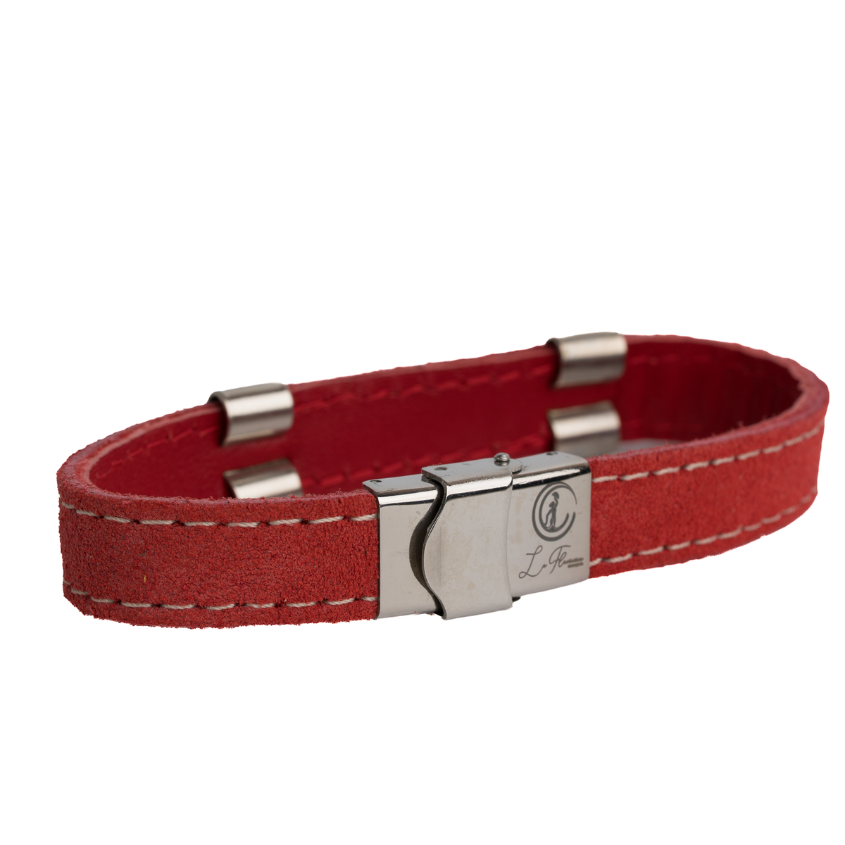Armband aus spanischem Wildleder, rot