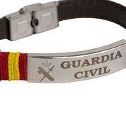 Armband aus kamelfarbenem Wildleder mit spanischem Wappen