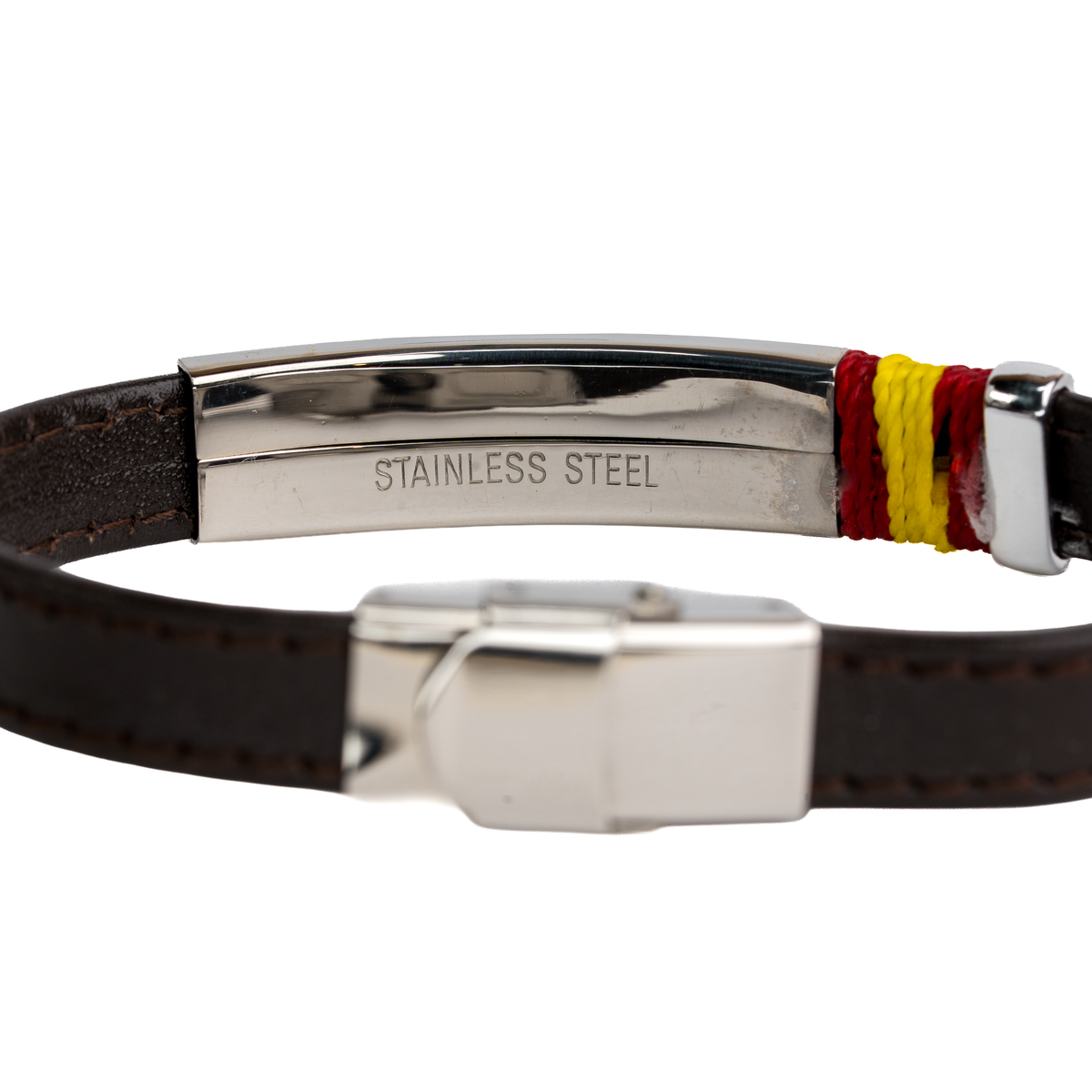 Armband aus kamelfarbenem Wildleder mit spanischem Wappen