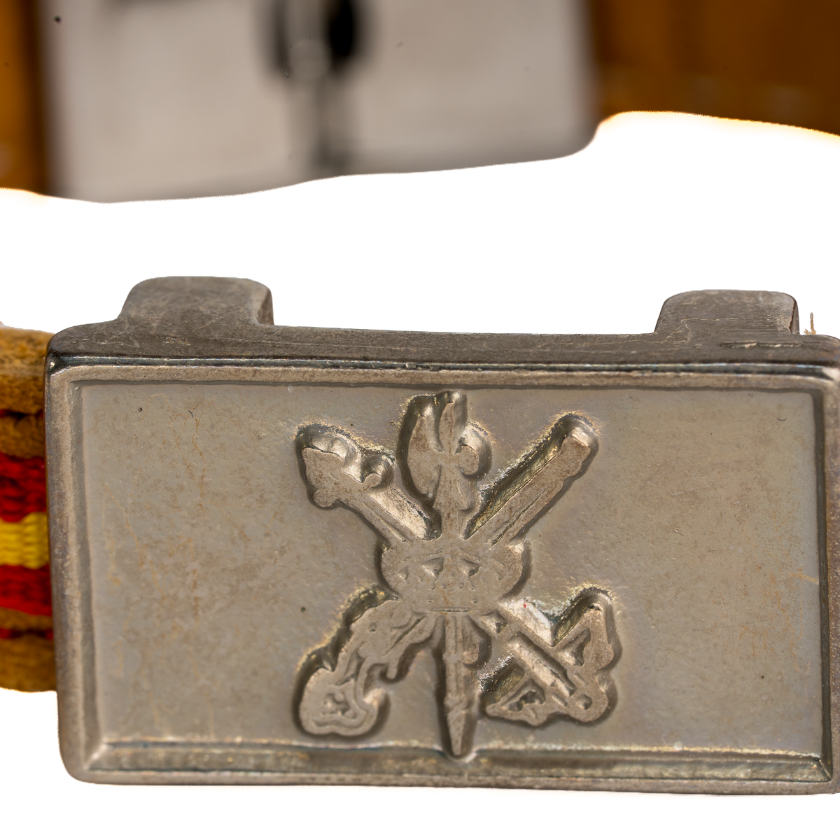 Pulsera piel Legión marrón bandera