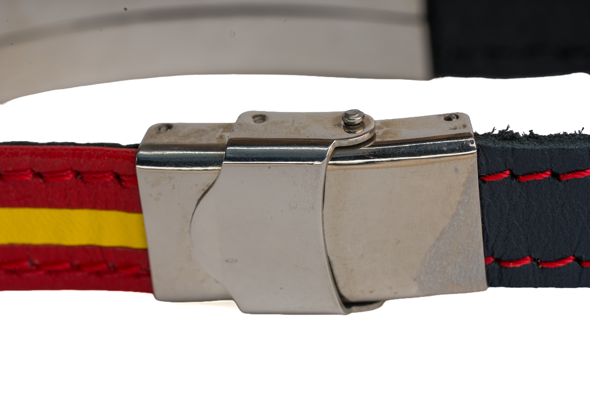 Camel suede bracelet with Spanish flag plate National Shield