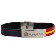 Camel suede bracelet with Spanish flag plate National Shield