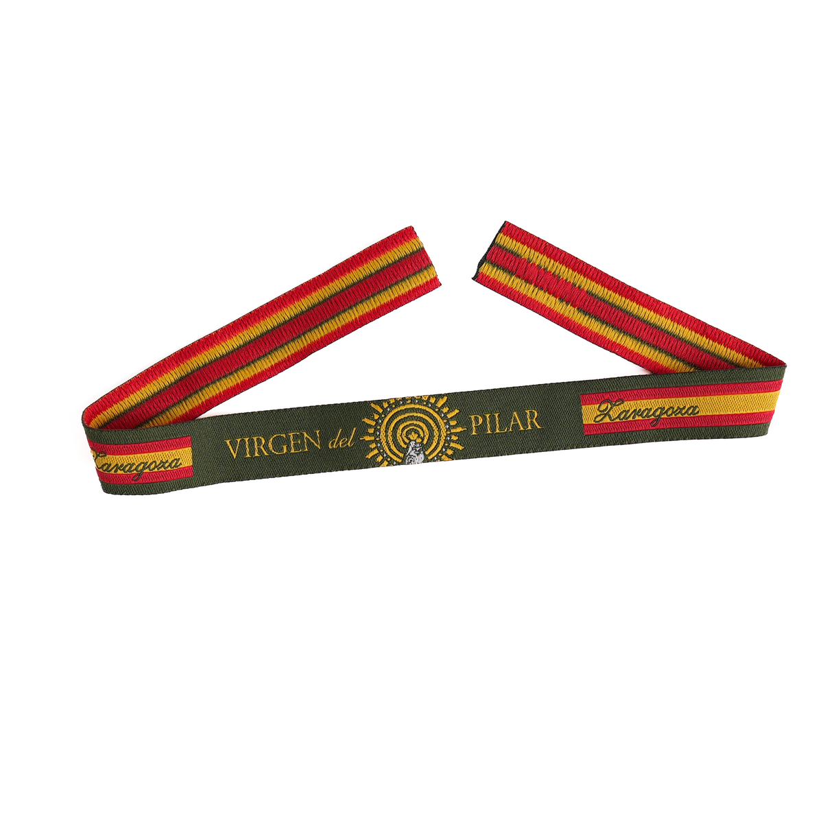 Pulsera tela Virgen del Pilar bandera de España