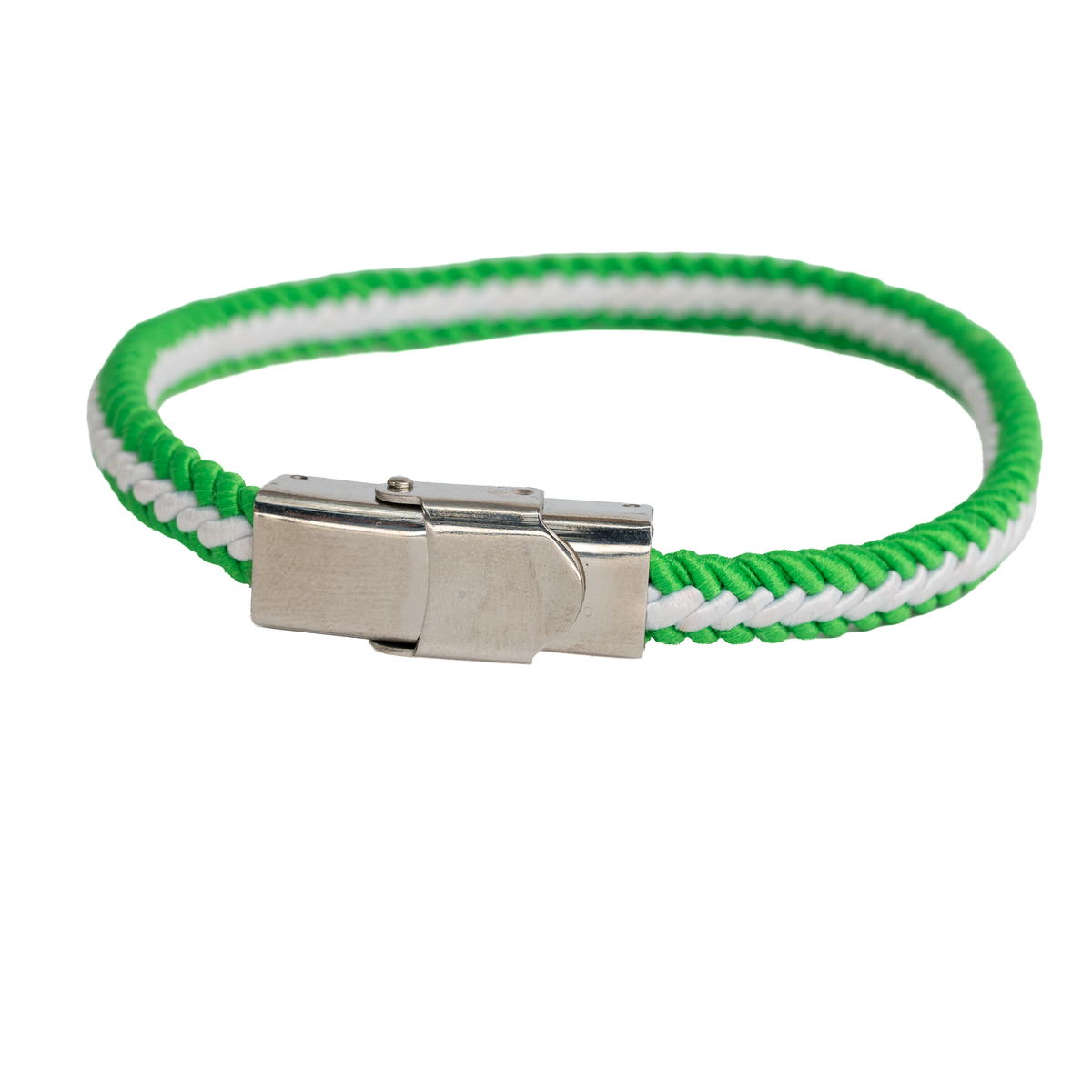 Pulsera trenzada Bandera Andalucía fina cierre metálico