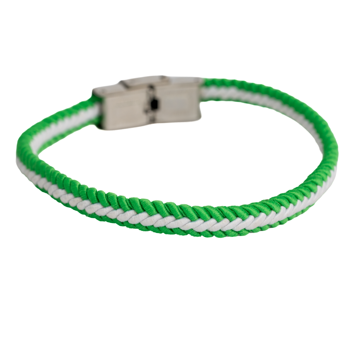 Pulsera trenzada Bandera Andalucía fina cierre metálico