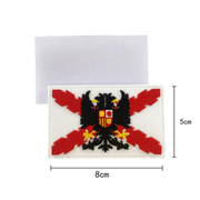 Parche PVC con Velcro Borgoña Bicefala 8x5cm