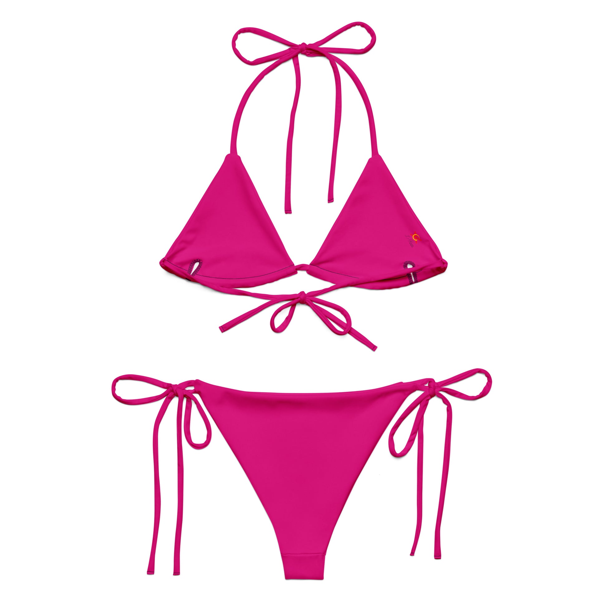 Comprar Bikini de triángulo Fucsia rosa capote Bandera España La Flamenca de Borgoña Patricia Muñoz VOX