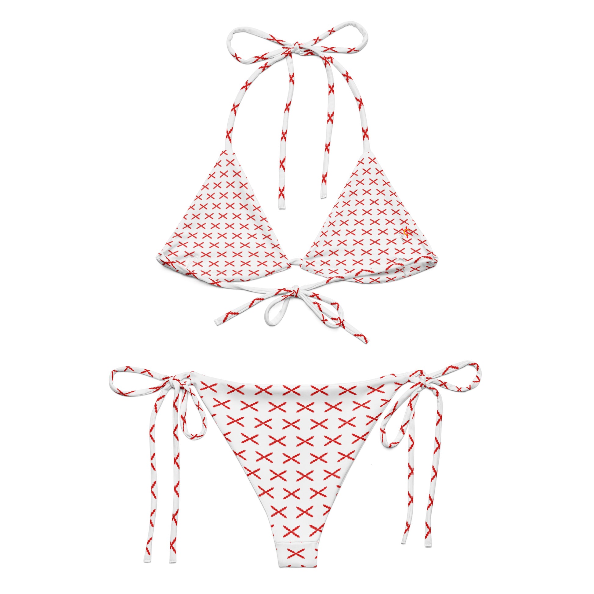 Bikini de triángulo Cruz de Borgoña mosaico - LaFlamencadeBorgoña