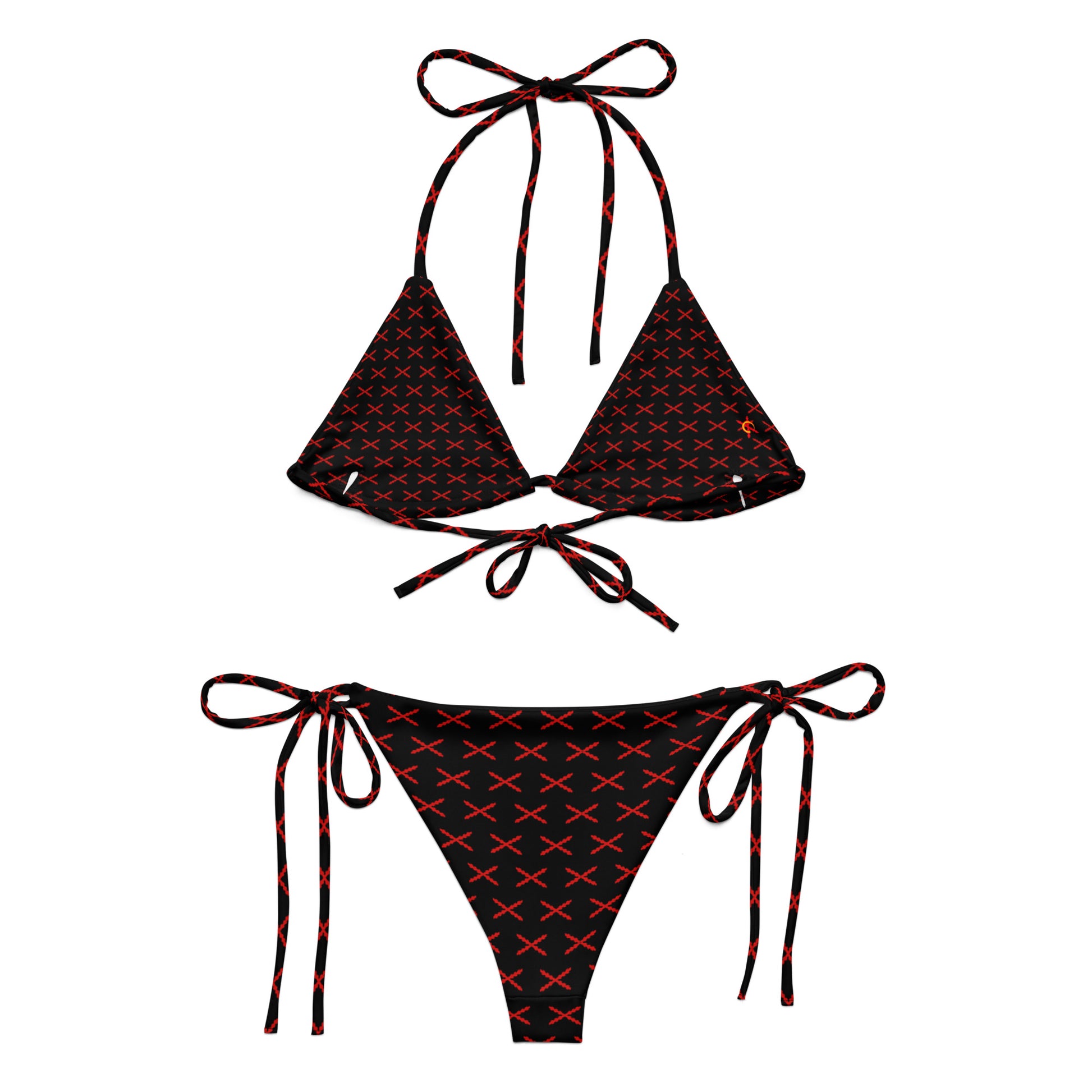 Bikini de triángulo Cruz de Borgoña mosaico - LaFlamencadeBorgoña
