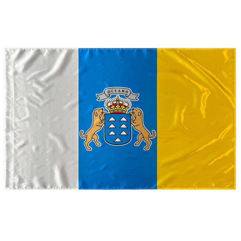 Bandera de Canarias 150x90 cm Satén