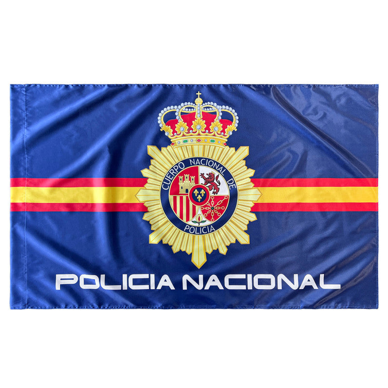 Bandera de la Policía Nacional 150x90 cm Satén